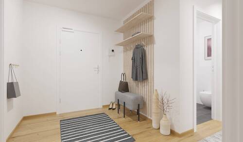 Im Eingangsbereich finden Garderobe und Schuhe ihren Platz - 3 Zimmer Etagenwohnung zum Kaufen in Bensheim