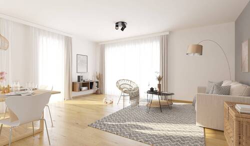 Im Wohnzimmer kommt die Familie zusammen - 