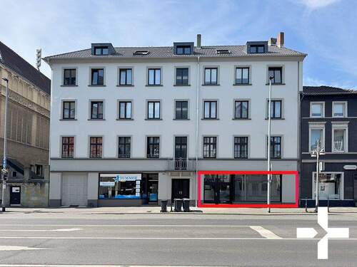 Strassenansicht - Büro-Dienstleistungseinheit in einem geschichtsträchtigen Gebäude in der Mönchengladbacher City