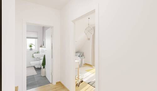 Heller und freundlicher Flur im Obergeschoss - 