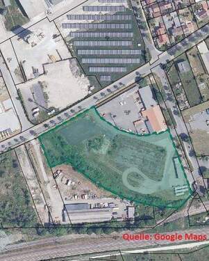 Luftbild - Attraktives Gewerbegrundstück mit einer Größe von 9.937 m², zentral gelegen in Rudolstadt.