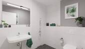 Ein weiteres Badezimmer mit bodengleicher Dusche - 4 Zimmer Etagenwohnung in Bensheim