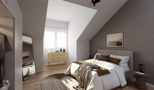 Im komfortablen Schlafzimmer finden Sie beste Erholung - Helle Eigentumswohnung mit Dachterrasse