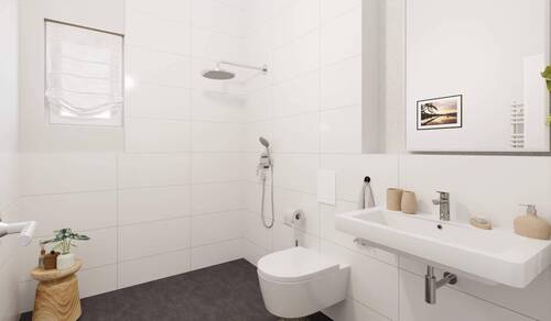 Ein weiteres Bad mit bodengleicher Dusche - 