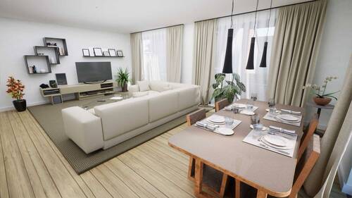 Wohn-Esszimmer - 6 Neubau Wohnungen in Iffezheim