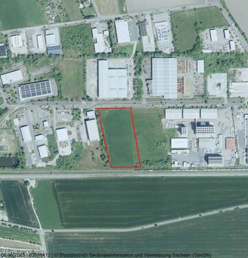 Luftbild_ - Toplage im Gewerbegebiet mit kurzer Verkehrsanbindung zur BAB 9 und BAB 38