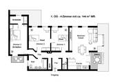 Grundriss - 4 Zimmer Etagenwohnung zum Kaufen in Schlier