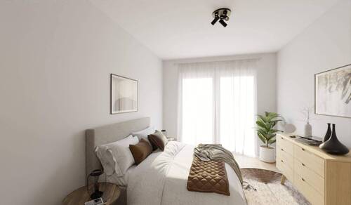 Helles und komfortables Schlafzimmer mit direktem - 3 Zimmer Etagenwohnung zum Kaufen in Germersheim