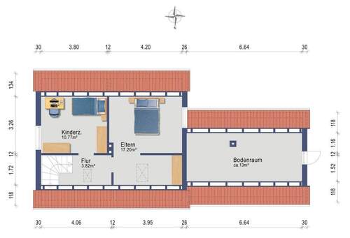 Dachgeschoss (Darstellung und Maßangaben sind ohne Gewähr) - 