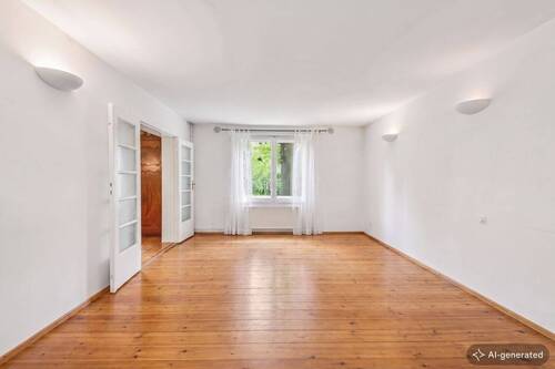 Wohnzimmer leer retuschiert - 