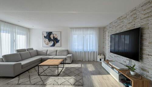 Wohnzimmer - 7 Zimmer Einfamilienhaus in Isny