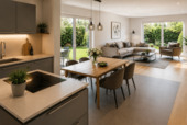 Wohnzimmer Visualisierung - 4 Zimmer Einfamilienhaus zum Kaufen in Tespe