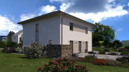 Ansicht Garten/Eingang - Mehrfamilienhaus, Wohnhaus mit 226,10 m&sup2; in Hochspeyer zum Kaufen