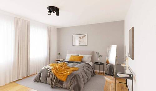 Helles und komfortables Schlafzimmer - 