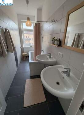 Badezimmer - Einrichtungsbeispiel - 3 Zimmer Etagenwohnung in Leipzig