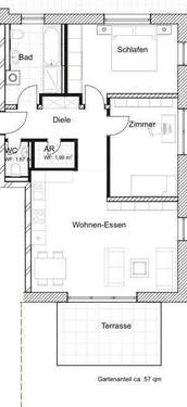 EG WE3.jpg - 3 Zimmer Etagenwohnung zur Miete in Röthenbach an der Pegnitz