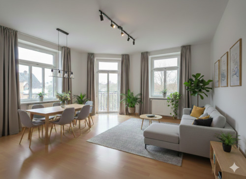 Einrichtungsbeispiel, Vermietung unmöbliert - 3 Zimmer Etagenwohnung in Weißenfels