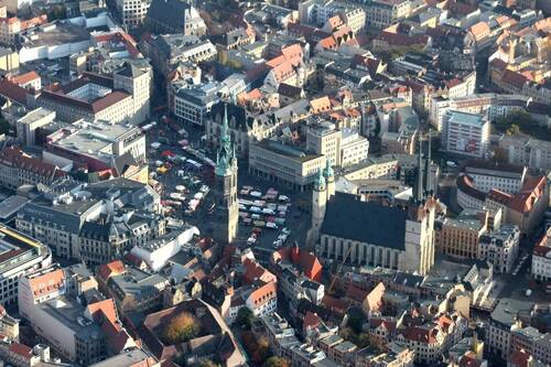 Luftbild Innenstadt Halle (Saale) - 