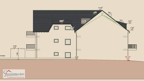 Rückansicht - Etagenwohnung mit 75,80 m&sup2; in Losheim am See zum Kaufen