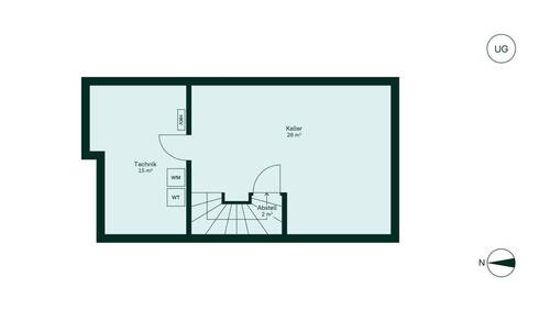 Hier gibt es genug Stauraum im Untergeschoss - 