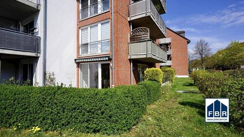 Blick zur Terrasse - Etagenwohnung mit 66,60 m&sup2; in Schwerin zum Kaufen