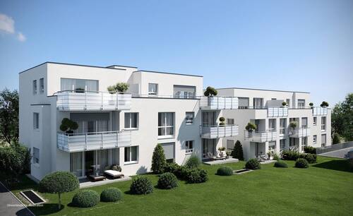 Außenansicht mit Gartenblick - 2 Zimmer Etagenwohnung in Hildrizhausen