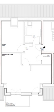 Wohnung 3 Hoher Berg 37.PNG - *Erstbezug* 2-Zimmer-Wohnung mit Balkon im Dachgeschoss