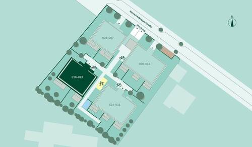 Lageplan des Mehrfamilienhauses im Projekt Rheinta - 
