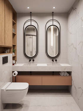 Badezimmer - Etagenwohnung mit 141,40 m&sup2; in Okrug Donji zum Kaufen