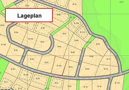 Lageplan Grundstück B103 - 