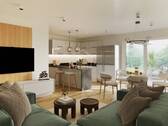 Wohnzimmer - 3 Zimmer Etagenwohnung zum Kaufen in Schwäbisch Hall / Tüngental