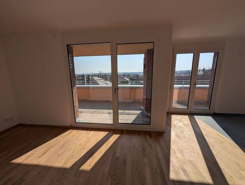 Blick zur Terrasse - Etagenwohnung mit 59,60 m&sup2; in Dresden zum Kaufen