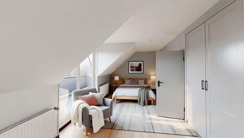 großes Schlafzimmer - virtuell gestaged - 