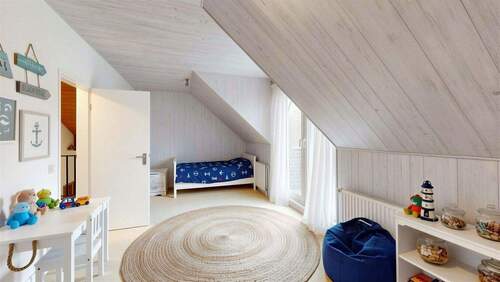 großes Schlafzimmer - virtuell gestaged - 