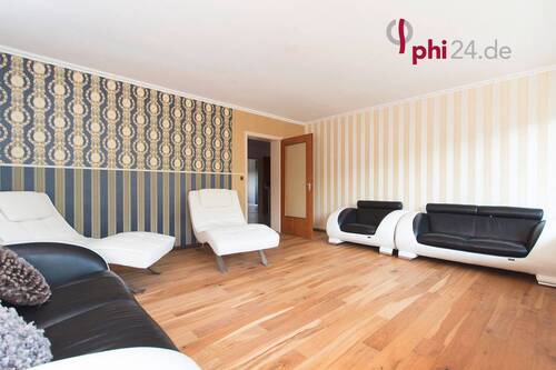 Wohnzimmer 5,20 m x 4,75 m - PHI AACHEN - Gepflegte 3-Zimmer-Wohnetage in Aachen-Hanbruch mit Blick ins Grüne!