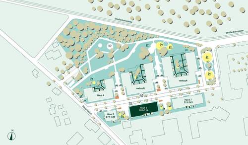 Lage des Mehrfamilienhauses im Quartier - 