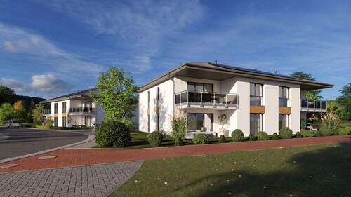3D_Strassenansicht_A_B_web - Etagenwohnung mit 88,80 m&sup2; in Tönning zum Kaufen