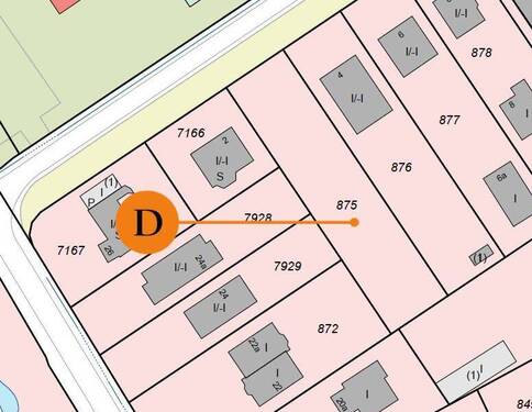 Auszug aus der Flurkarte - Grundstück zum Kaufen in Hamburg / Poppenbüttel