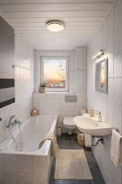 Badezimmer - Etagenwohnung mit 60,70 m&sup2; in Werra-Suhl-Tal zur Miete