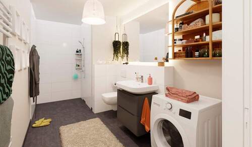 Badezimmer - 2 Zimmer Etagenwohnung zum Kaufen in Düsseldorf