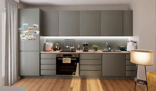 Die offene Wohnküche lädt zu gemeinsamen Mahlzeiten ein - Dachgeschosswohnung mit 8 m² Dachterrasse in Südausrichtung