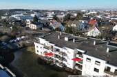 Drohnenansicht - Südseite - 3 Zimmer Etagenwohnung zum Kaufen in Landsberg am Lech