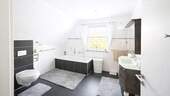 Masterbad mit Wanne und Dusche im Obergeschoss - 