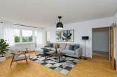 KI-Staging Wohnzimmer - 3 Zimmer Etagenwohnung in Gerbrunn