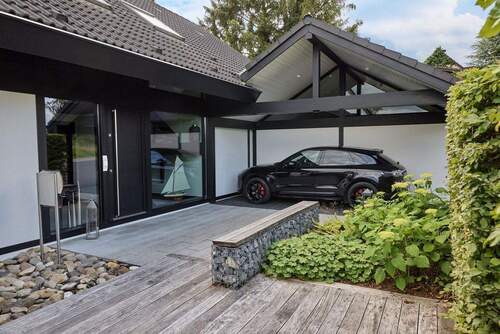 Eingang - Luxuriöses modernes Fachwerkhaus auf Grundstück mit Parkcharakter