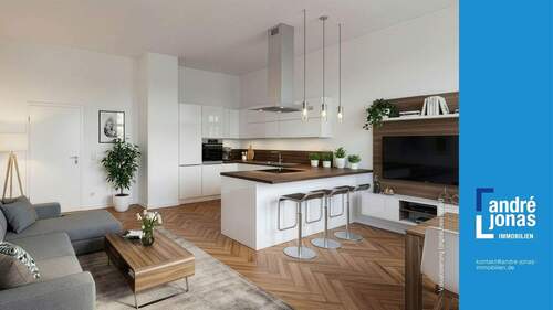 Ansicht Küche/Wohnen Staging - 