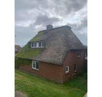 Halbinsel Nordstrand - Romantisches Reetdachhaus direkt am Deich: IHR NEUES FERIENHAUS !
