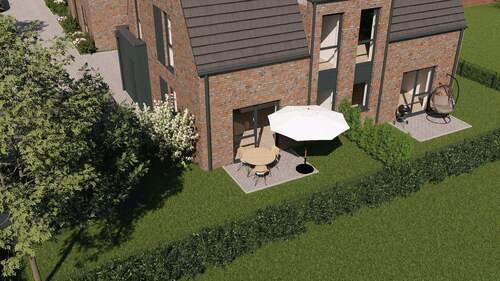 Ansicht Garten - 3 Zimmer Doppelhaushälfte zum Kaufen in Westoverledingen