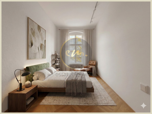 Schlafen (Visualisierung) - 3 Zimmer Etagenwohnung zum Kaufen in Berlin