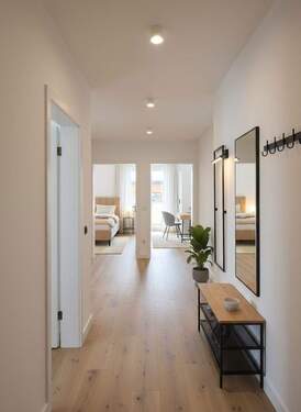 Flur (Soll-Zustand) - 3-Zimmer-Wohnung in Unterhaching mit geplanter Kernsanierung - großer Südbalkon, Aufzug, Top-Lage